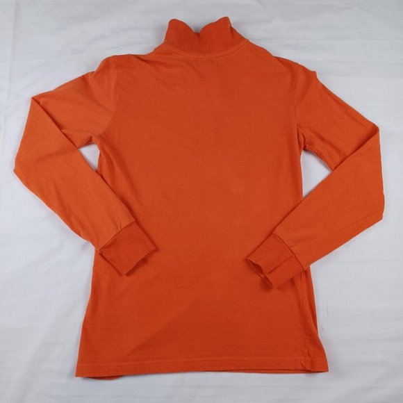 U.S. Polo Assn YOUTH Girls Size M 1/4 Zip Orange Pink Collared Big Pony Pullover - Picture 2 of 7